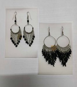 Chic Beaded Hoop Earrings Combo