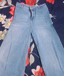 Blue Wide Leg Jeans