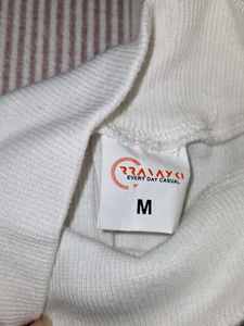 White Turtle Neck Tank Top