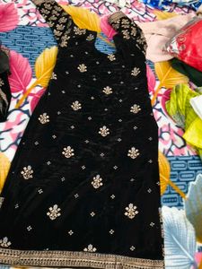 velvet black heavy suit