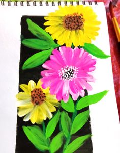 Beautiful Handmade Painting/Floral Painting For Home Decoration