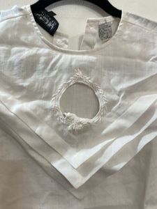 White Cutout Top