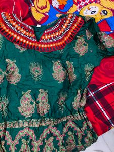 Embroidered Green Top