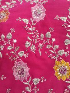 Pink Embroidered Palazzo Set