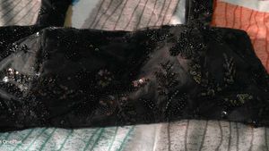 black lehnga with frill dupatta