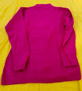 Pink Button-Down Cardigan