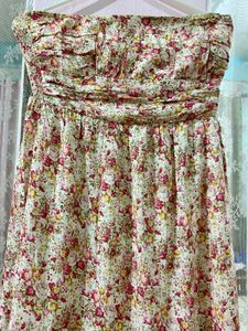 Floral Strapless Hi-Lo Dress