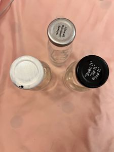 Set Of 3 Glass Bottles