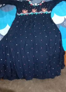 Fully Embroidery Rayon Anarkali Kurti