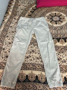 Beige Casual Pants