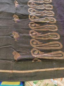 Light Weight Brown Cotton Silk Saree