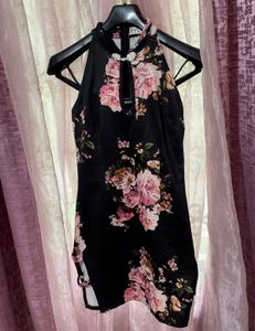 Floral Halter Mini Dress