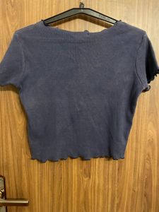 Dark Blue Crop Top🦋