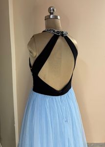 Blue Embellished Very Pretty Backless Gown