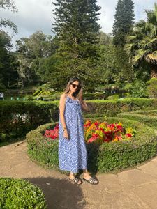 Blue Printed Dress