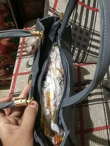 Stylish Blue &#34;DA MILANO&#34; Satchel
