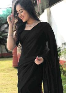 Elegant Black Saree