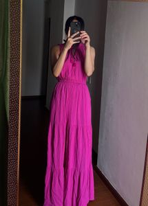 Fuschia Pink Tiered Maxi