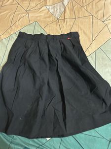 Pleated Gray And Blue Skirt Combo