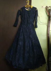 Elegant Navy Blue Ethnic Gown