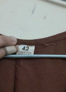 Embroidered Brown Dress
