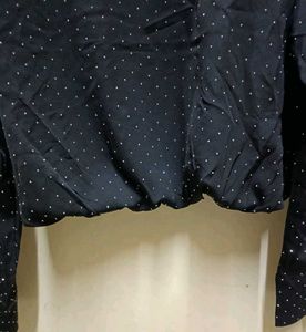 Stylish Black Patterned Jacket With Diamonds