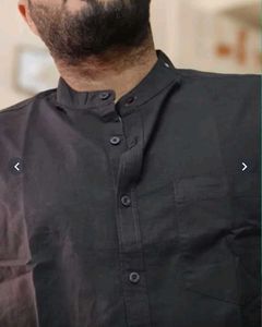 Men&#39;s Band Collar Casual Shirt