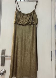 Party Wear Golden Shimmer Dress