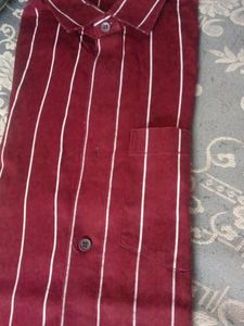 Formal Shirt In Maroon Colour With White Line