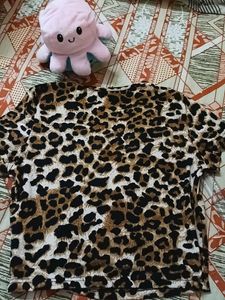 Shein Leopard Print Crop Top