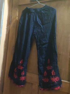 Elegant Embroidered Palazzo Pants