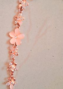 Rose Gold Platted Crystal Bracelet For Girls/Women