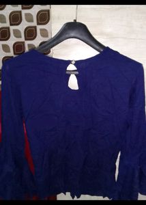 Beautiful Frill Sleve Top For Girls