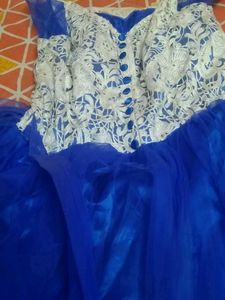 Blue &amp; White Party Dress