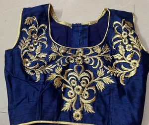 Blue Embroidered Lehenga Choli Set