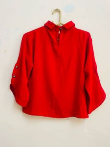 Deer Collar Red Top