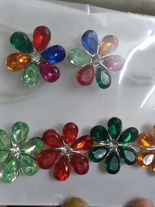 Colorful Flower Jewelry Set