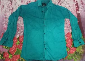 Teal Button-Down Shirt