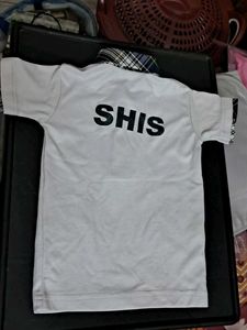 Boys&#39; Polo Shirt with Plaid Collar 1 Set