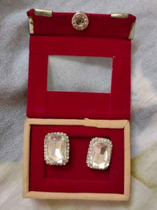Sparkling Diamond Earrings With Free Shipping...