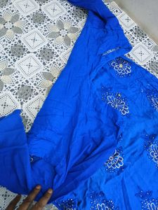 Royal Blue Floral Dress