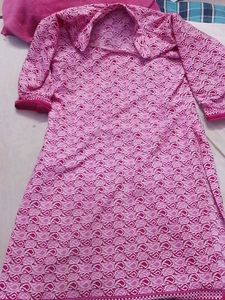 Pink Printed Kurta