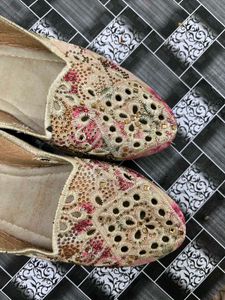 Embroidered Floral Flats From Maharashtra
