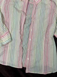 Striped Button-Down Shirt