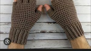 Fingerless Knitted Gloves for men