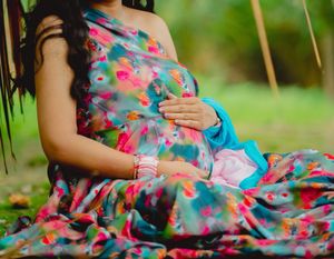 Floral Maternity Shoot Gown