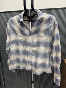 Zara Textured Blue Shirt