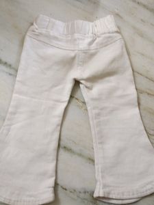Pant White Colour With Barbie Cat
