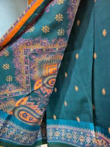 Elegant Teal Saree