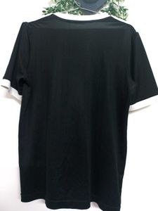 Adidas Black &amp; White Striped Jersey - Size M